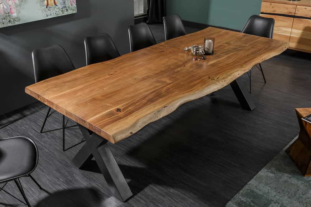Stół Mammut X 180 cm z litego drewna do salonu i jadalni, model 38350, Invicta Interior