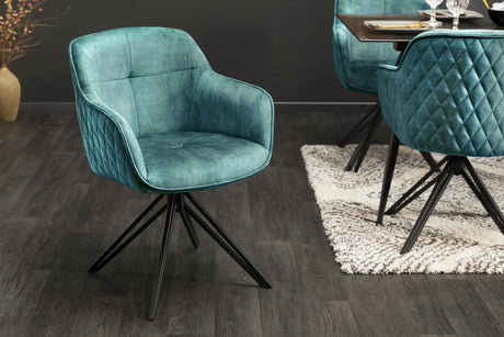 Krzesło obrotowe , tanina aksamit na metalowej podstawie