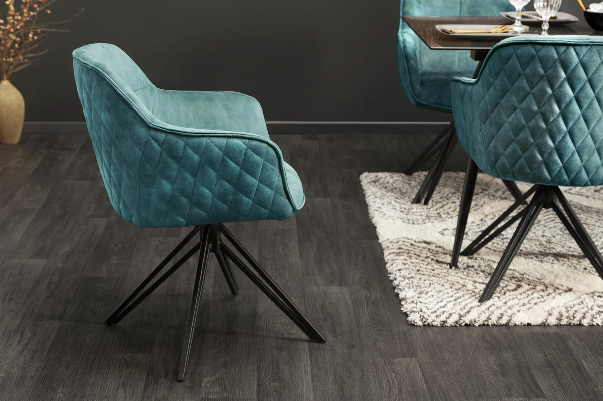 Krzesło obrotowe , tanina aksamit na metalowej podstawie