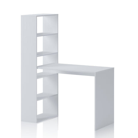 WŁOSKIE BIURKO + REGAŁ ART BIAŁY MODRZEW 119 CM / 4347 /TM