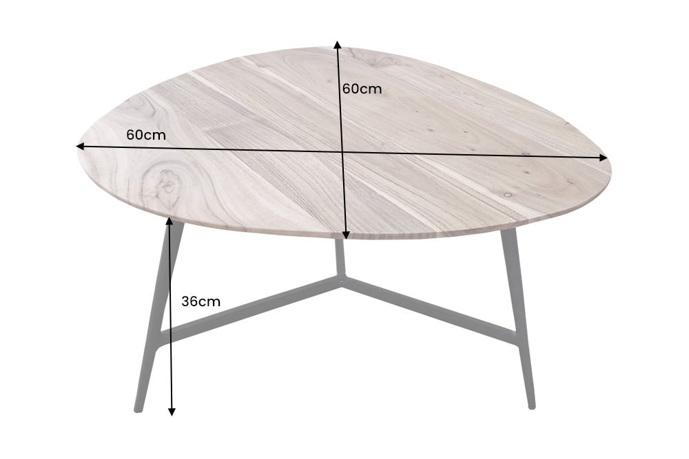 STOLIK KAWOWY AKACJA 60 CM / 43740 INVICTA INTERIOR -  Meblowy Sklep Internetowy Inventio