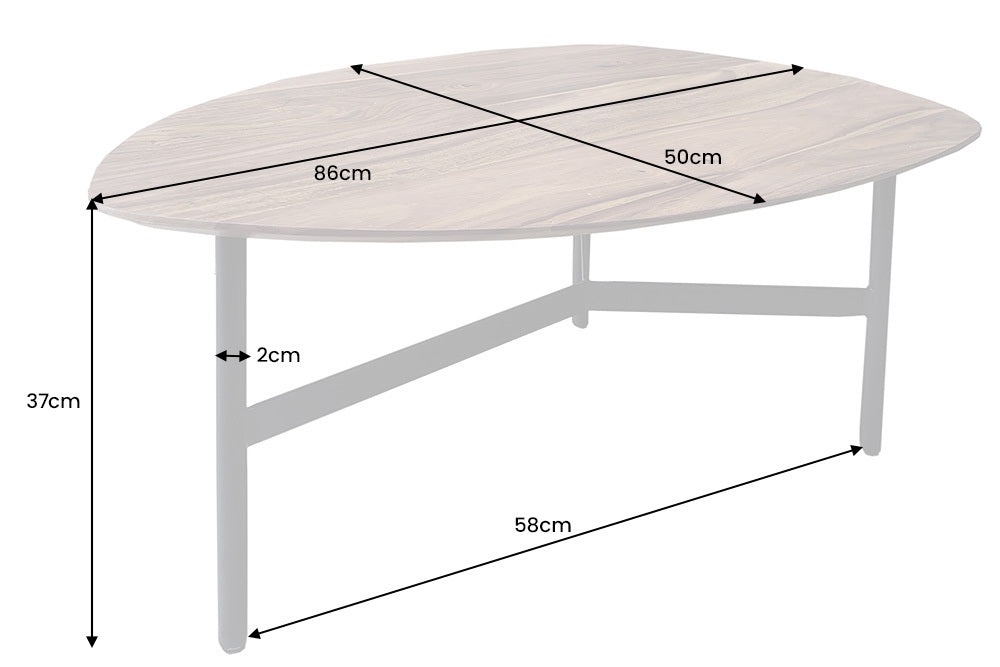 STOLIK KAWOWY SHEESHAM 85 CM / 43748 INVICTA INTERIOR -  Meblowy Sklep Internetowy Inventio