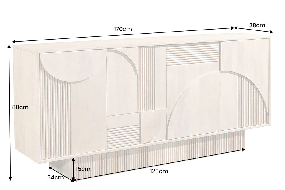 KOMODA ART DECO 170 CM 3D MANGO 44060  / INVICTA INTERIOR -  Meblowy Sklep Internetowy Inventio