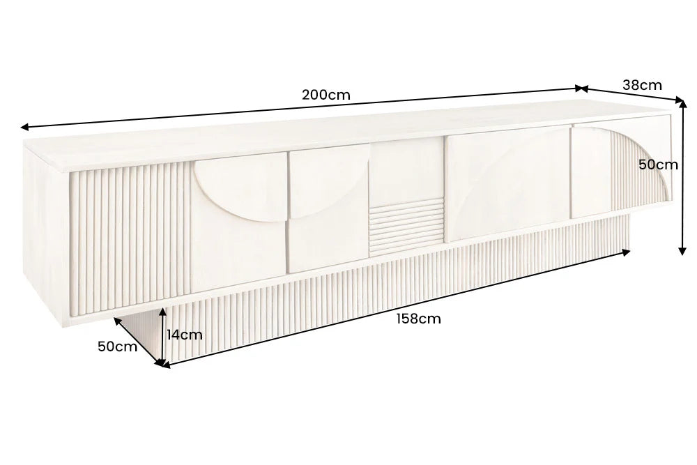 SZAFKA RTV ART DECO 200 CM 3D MANGO 44061  / INVICTA INTERIOR -  Meblowy Sklep Internetowy Inventio