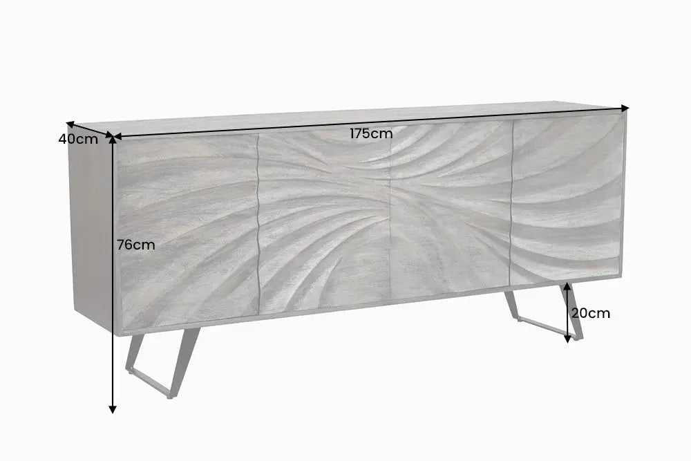 Komoda HURRICANE 175 CM BRĄZOWA AKACJA / 44389  / INVICTA INTERIOR Invicta Interior