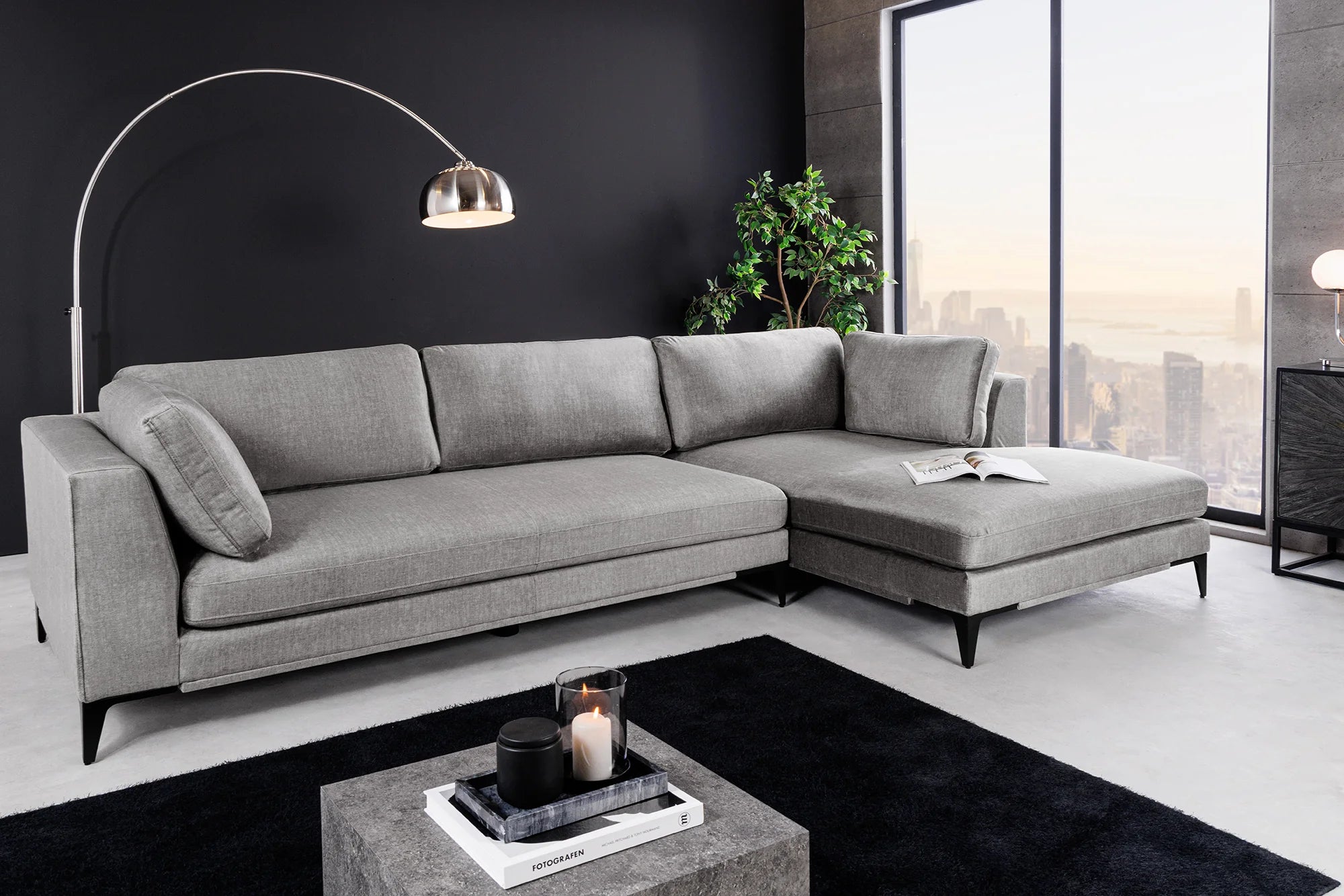 SOFA SIGNUM 3 OSOBOWA SZARA / 44449 / INVICTA INTERIOR -  Meblowy Sklep Internetowy Inventio