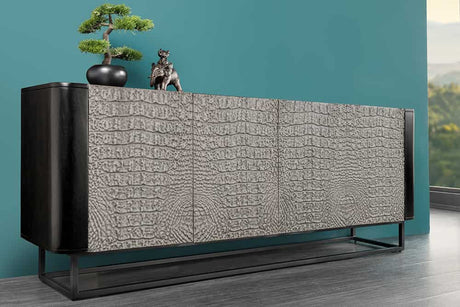 Komoda KROKODYL 177 CM SZARA / 44647  / INVICTA INTERIOR Invicta Interior
