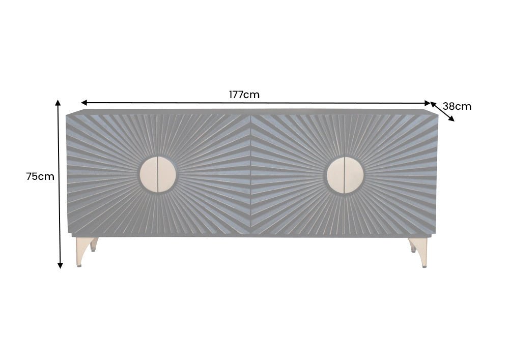 KOMODA SOLARIS 177 CM DREWNO MANGO / 44652 / INVICTA INTERIOR