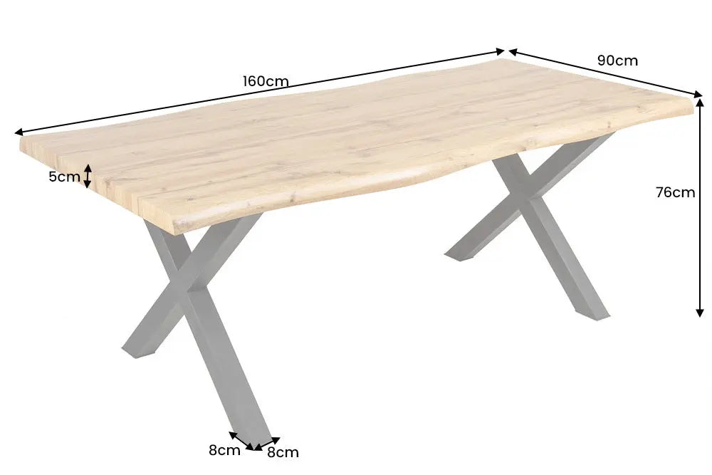 STÓŁ DO JADALNI OPTYKA DZIKI DĄB 160 CM / 45082 / INVICTA INTERIOR Invicta Interior