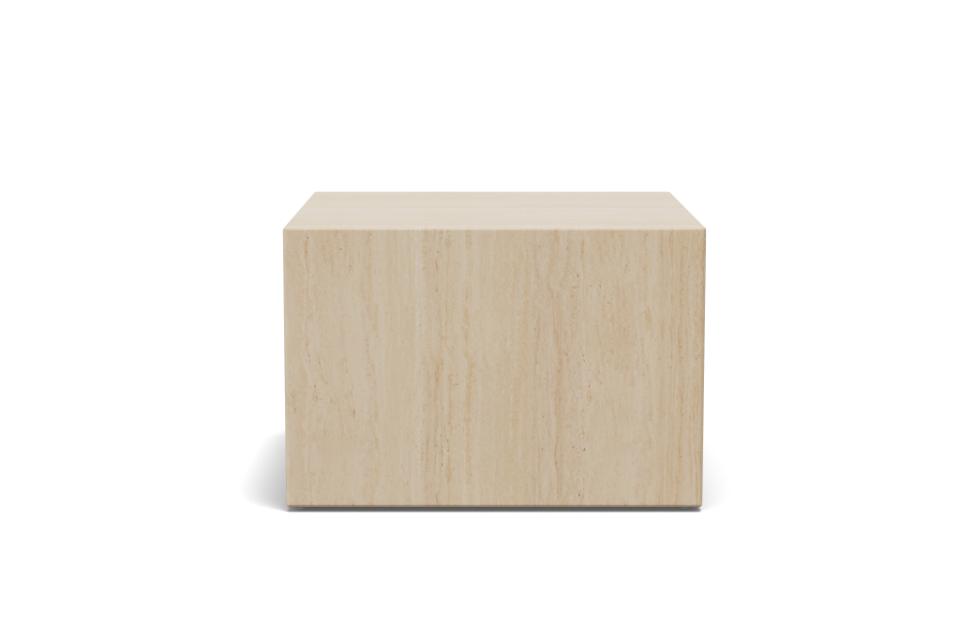 Kwadratowy stolik kawowy Dice w dekorze travertine