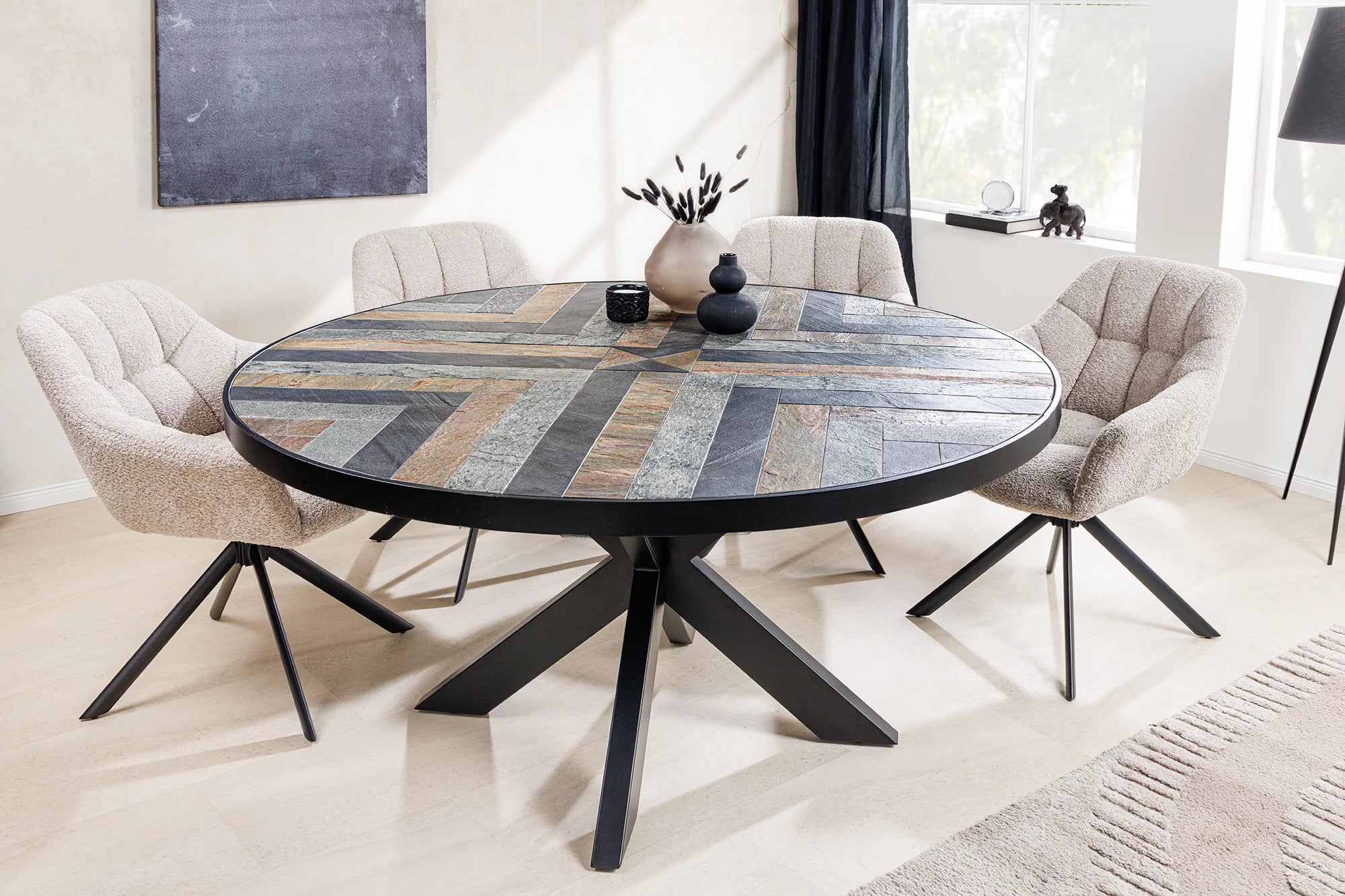 Stół do jadalni MOUNTAIN SOUL MDF Ø 140cm / 45673 / INVICTA INTERIOR -  Meblowy Sklep Internetowy Inventio
