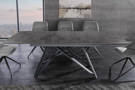 STÓŁ ROZKŁADANY ATLAS BLAT CERAMICZNY GRAFITOWY 160 - 200 CM / 46500 / INVICTA INTERIOR