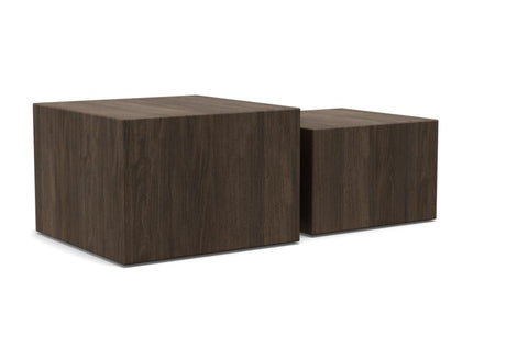 Zestaw stolików kawowych Dice 2 szt. – dekor ciemnego drewna ash smoked / 105533 / ACTONA