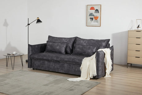 SOFA ROZKŁADANA APARTMENT 3 OSOBOWA 215 CM SZARY AKSAMIT / 47133 / INVICTA INTERIOR (Kopia)