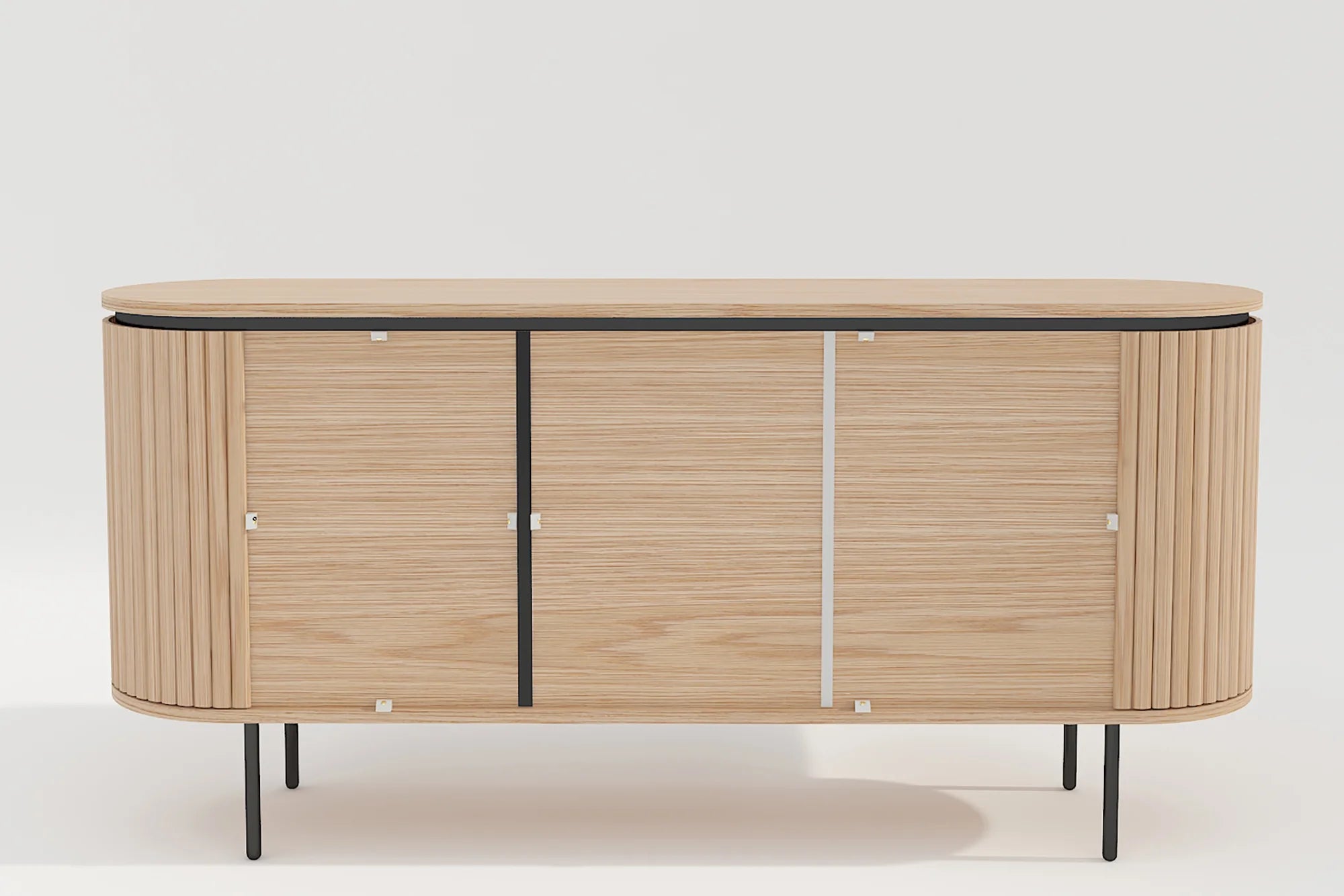 Elegancka komoda MDF z naturalnym fornirem dębowym.