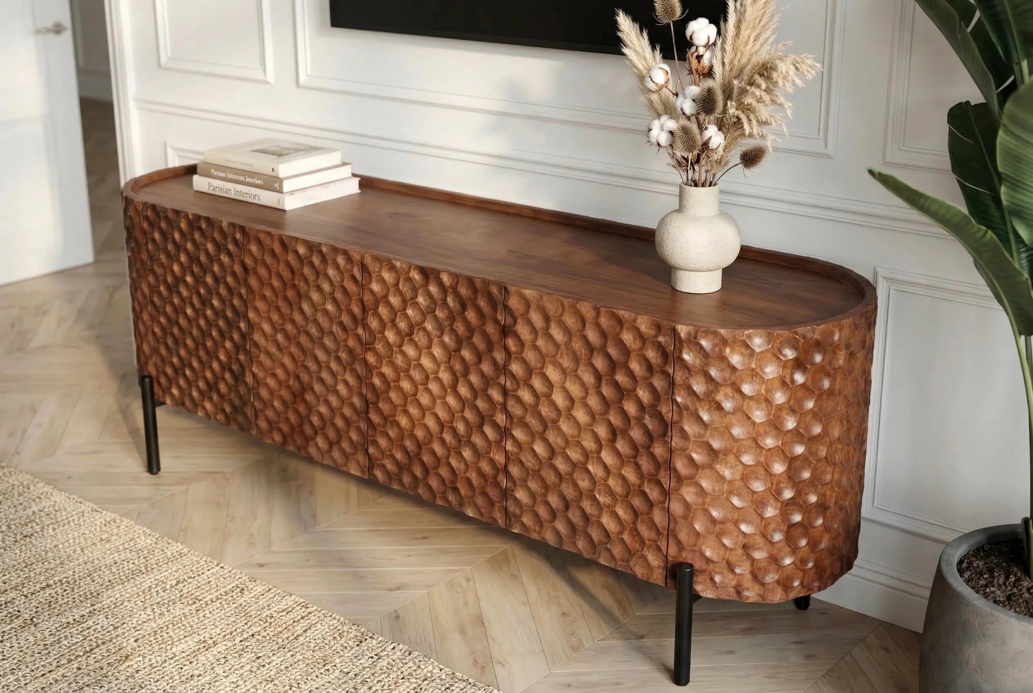 SZAFKA RTV ADLON 160 CM / 3D MANGO BRĄZOWA / 47584