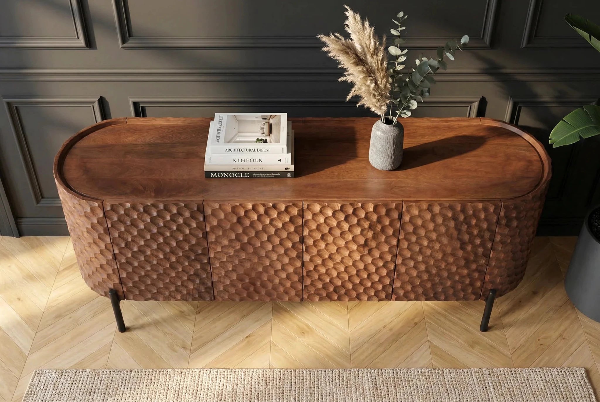 SZAFKA RTV ADLON 160 CM / 3D MANGO BRĄZOWA / 47584