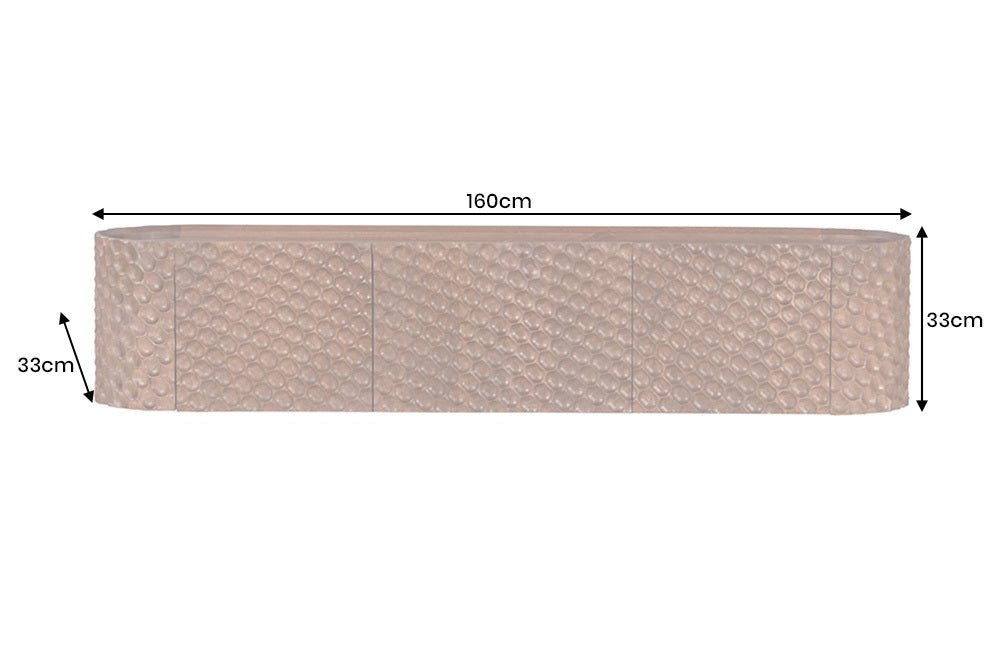 SZAFKA RTV WISZĄCA ADLON 160 CM / 3D MANGO BRĄZOWA / 47586