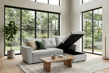 Narożnik APARTMENT beżowy z funkcją spania 125 × 200 cm