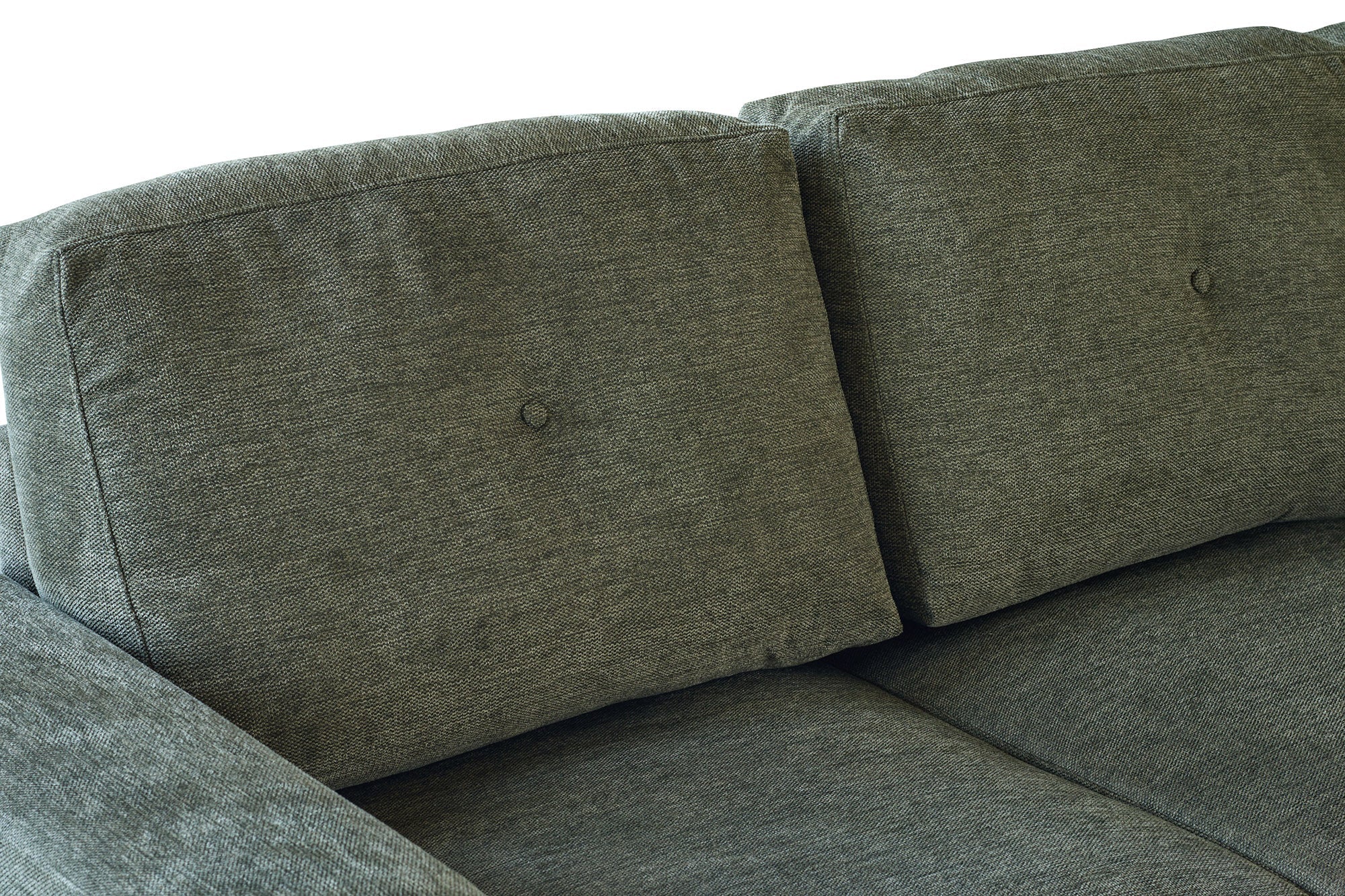 Nowoczesna sofa 245 cm rozkładana do salonu ciemna zieleń, tkanina strukturalna