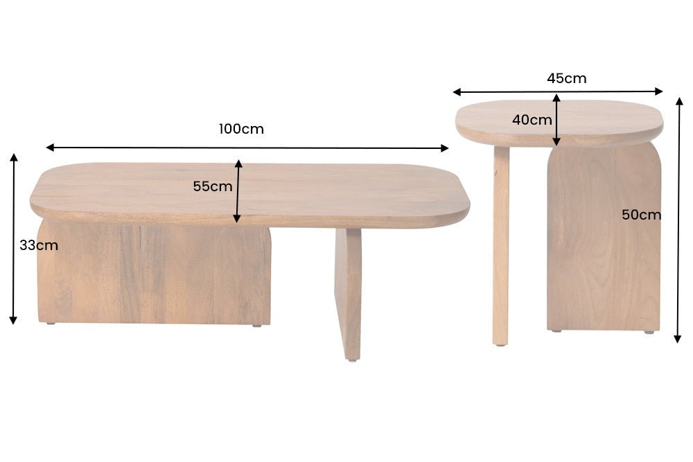 STOLIK KAWOWY GATSBY ZESTAW DREWNO AKACJA / 47607 / INVICTA INTERIOR
