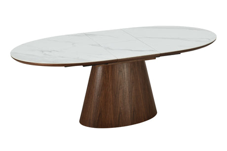 STÓŁ ROZKŁADANY DO SALONU UNIQUE 160 - 200 CM / CERAMICZNY BLAT / 47674 / INVICTA INTERIOR