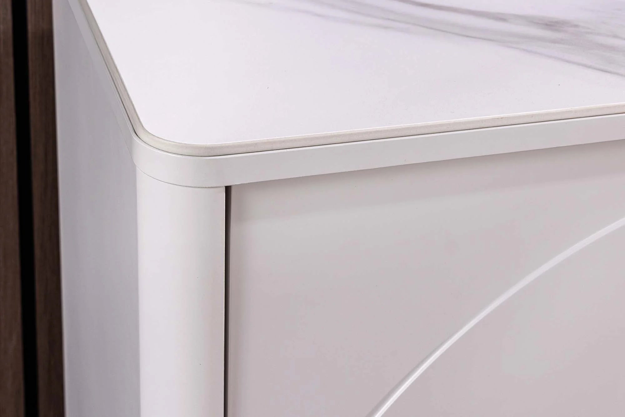 Komoda z blatem ceramicznym biała, 6 szufladowa, nowoczesny design,  fronty MDF