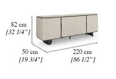 WŁOSKA KOMODA 4 DRZWIOWA PERLA 220 CM / ARREDOCLASSIC