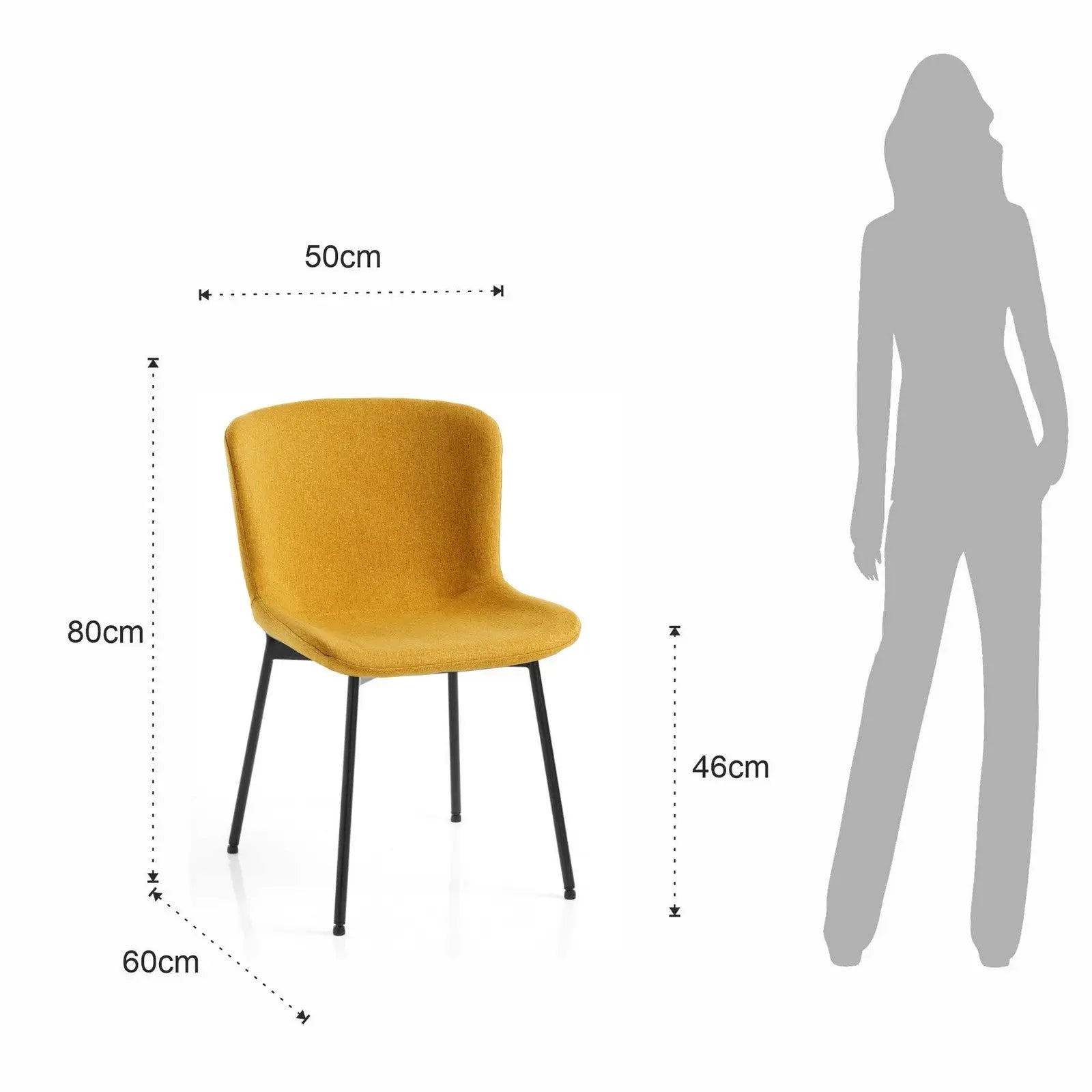 WŁOSKIE KRZESŁO SNUG ŻÓŁTE 5747 / TM TM