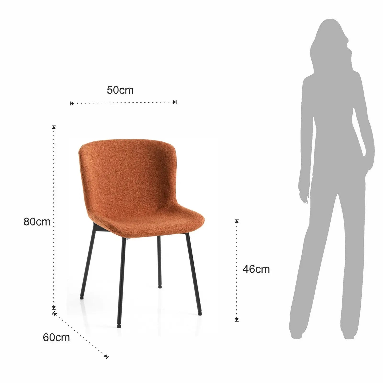 WŁOSKIE KRZESŁO SNUG POMARAŃCZ 5748 / TM TM