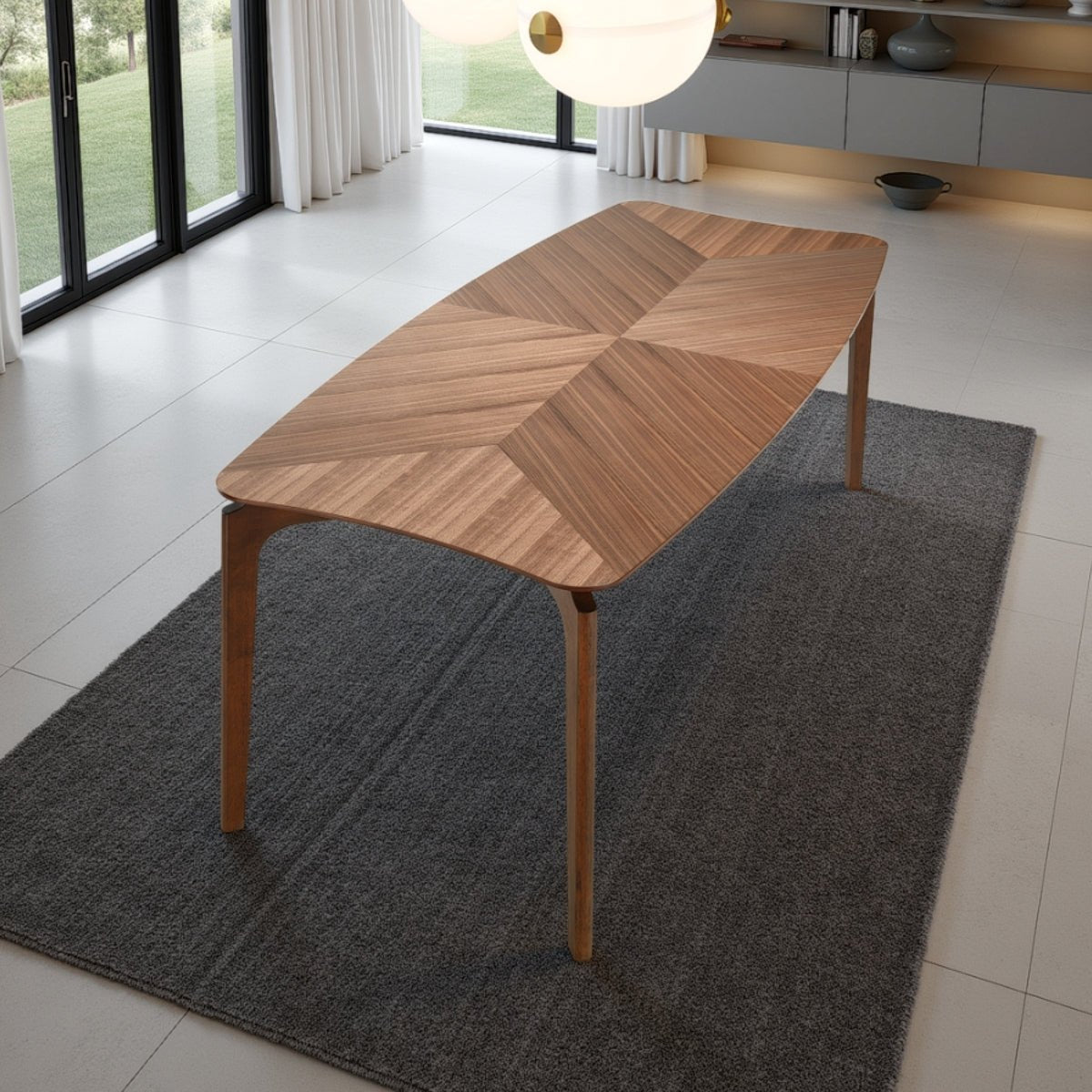 WŁOSKI STÓŁ NATACHA LARGE FORNIR OPTYKA ORZECH 207 CM / 6168 / TM