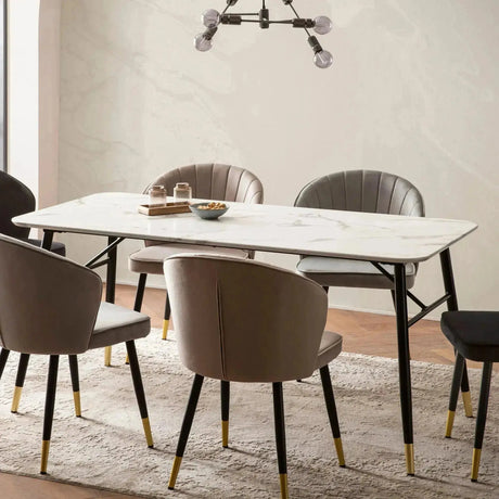 STÓŁ DO JADALNI WOHNLING OPTYKA BIAŁY MARMUR 120 CM / WL6.955 Invicta Interior