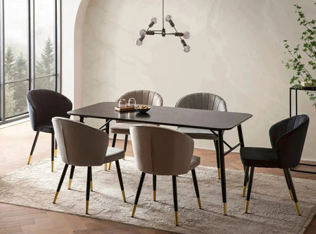STÓŁ DO JADALNI WOHNLING OPTYKA CZARNY MARMUR 120 CM / WL6.956 Invicta Interior