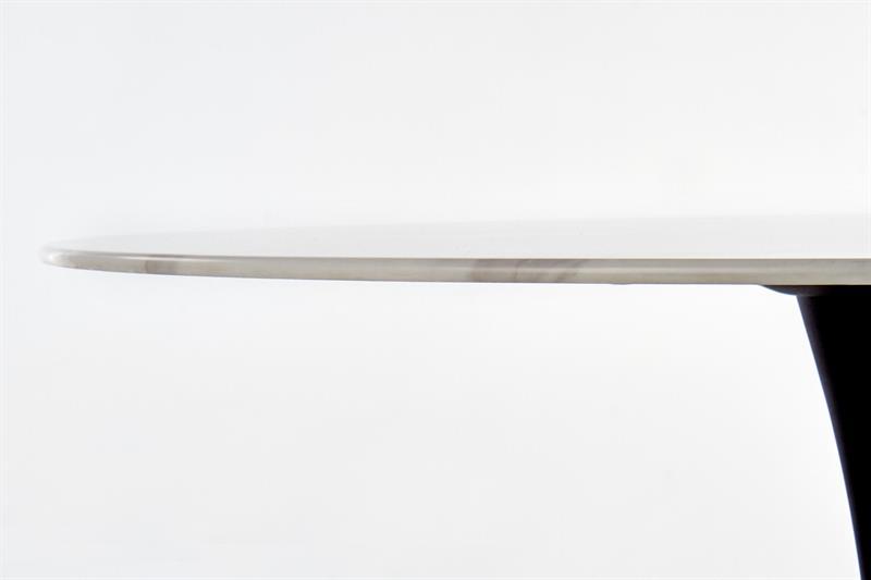 AMBROSIO stół okrągły ze szklanym blatem 90 cm / HAL