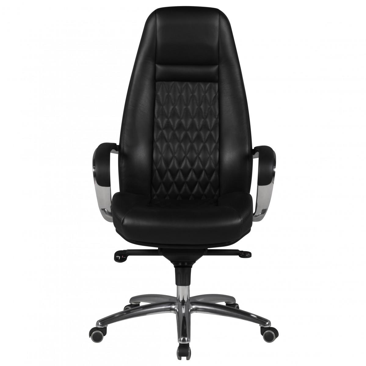 AMSTYLE FOTEL BIUROWY  AUSTIN SKÓRA NATURALNA CZARNY / SPM1.298