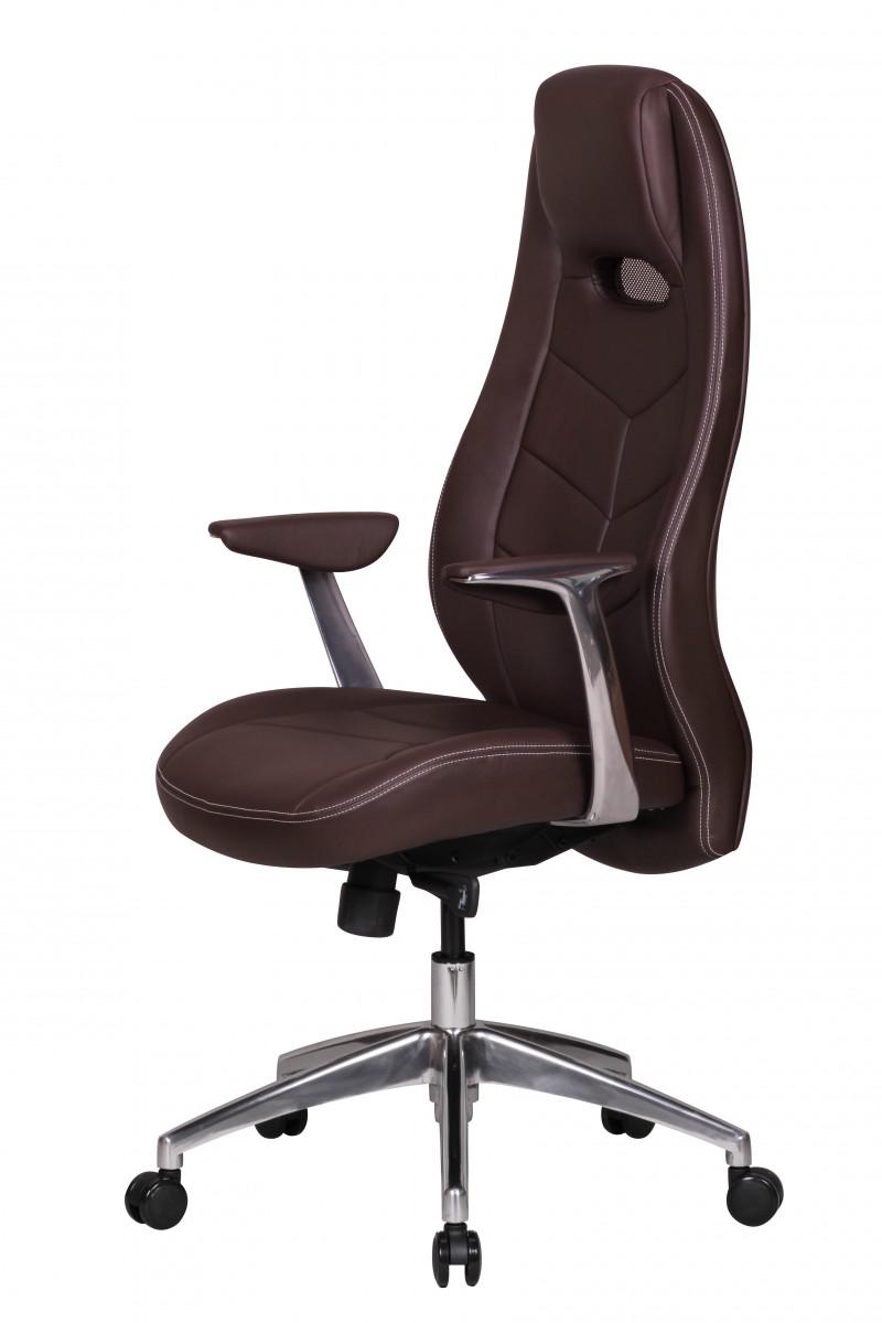 AMSTYLE FOTEL BIUROWY   BARI SKÓRA NATURALNA BRĄZ / SPM1.227