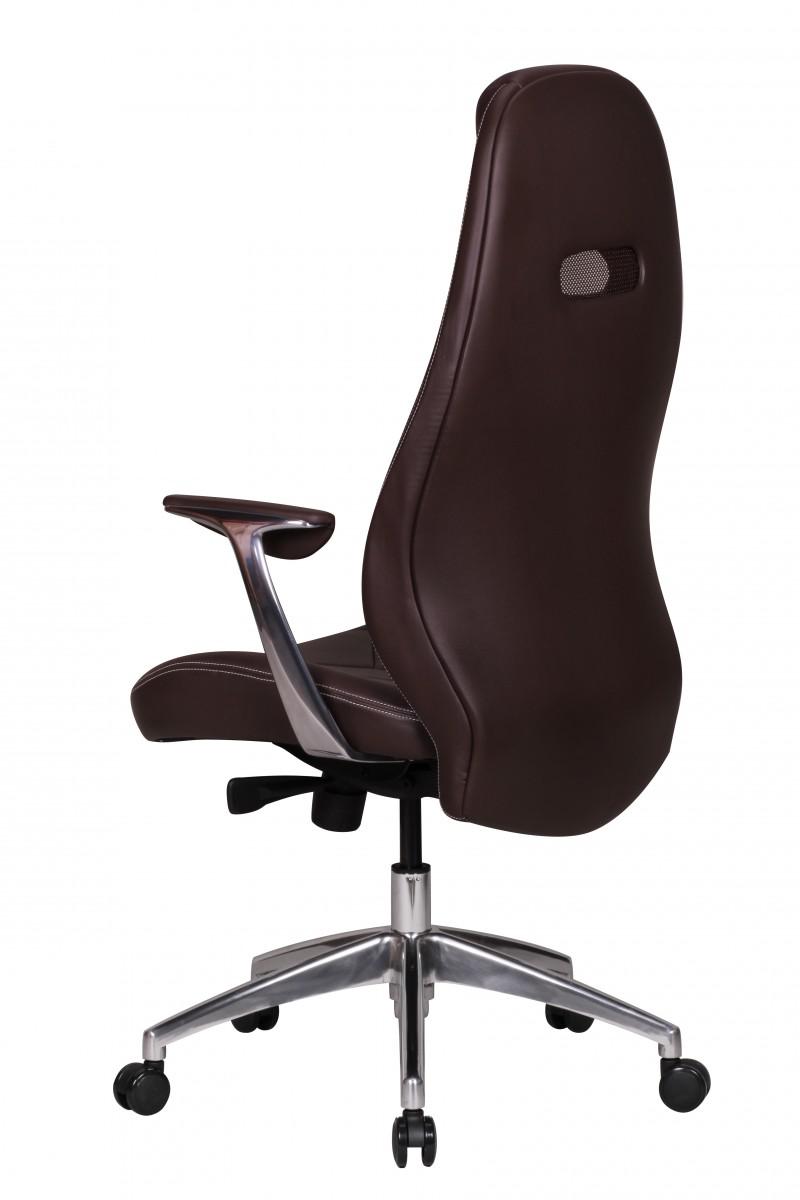AMSTYLE FOTEL BIUROWY   BARI SKÓRA NATURALNA BRĄZ / SPM1.227