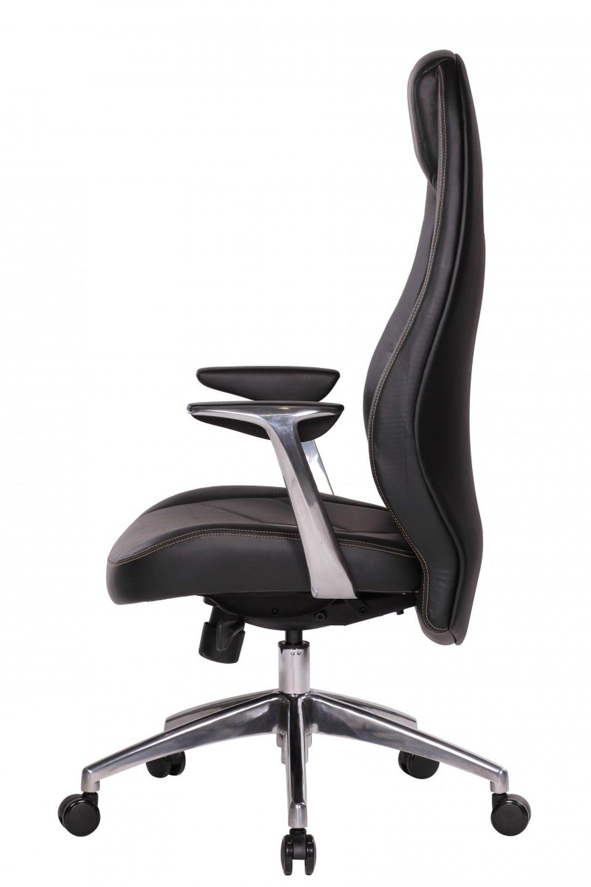 AMSTYLE FOTEL BIUROWY   BARI SKÓRA NATURALNA CZARNA / SPM1.218