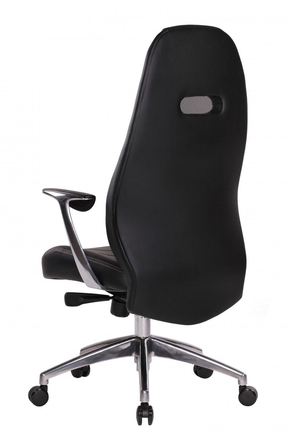 AMSTYLE FOTEL BIUROWY   BARI SKÓRA NATURALNA CZARNA / SPM1.218