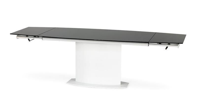 ANDERSON stół biało-czarny z rozkładanym blatem 160 (250) cm / HAL