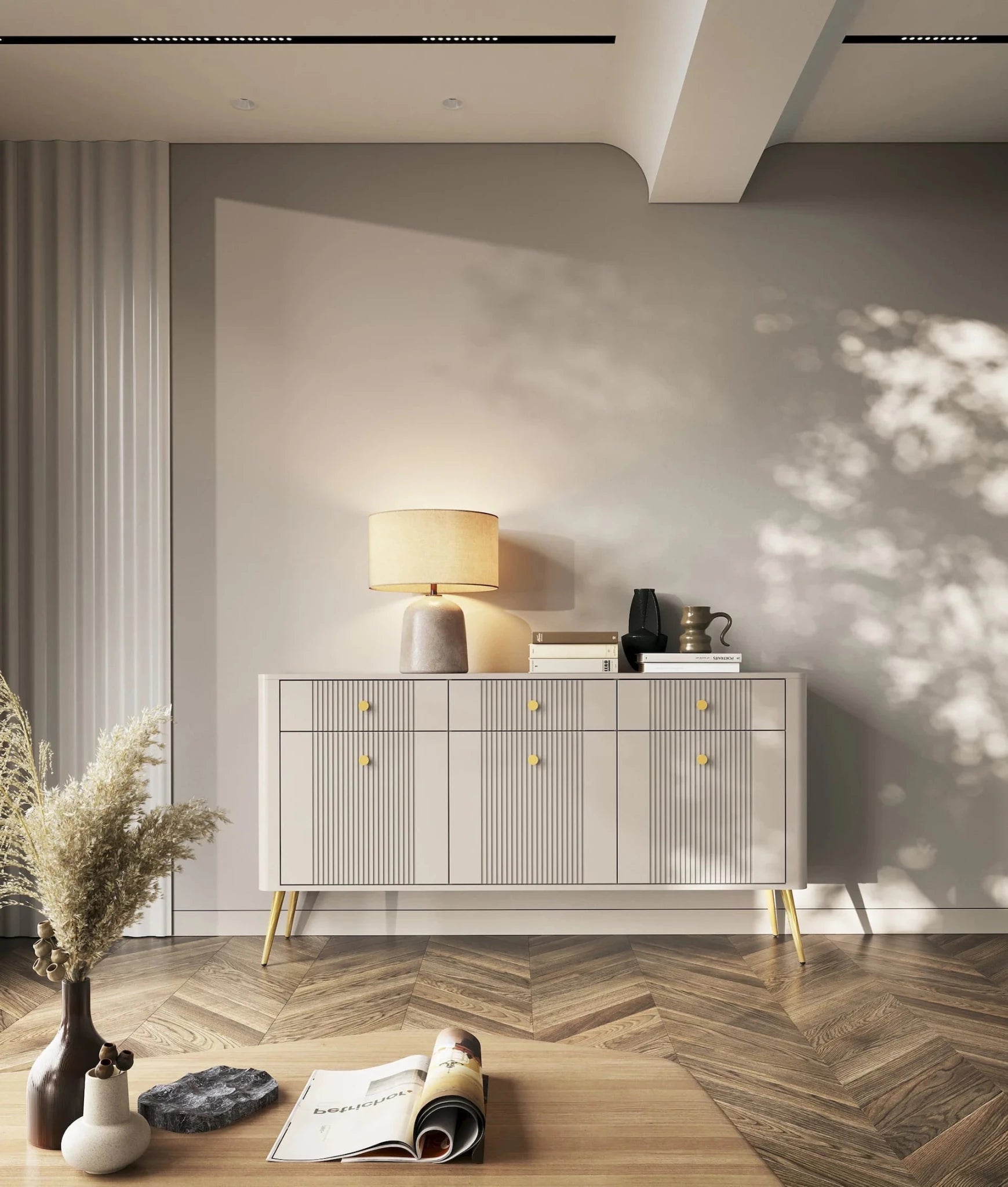 NOWOCZESNA KOMODA ANDIAMO 3 DRZWI / 3 SZUFLADY 165 CM / WIP