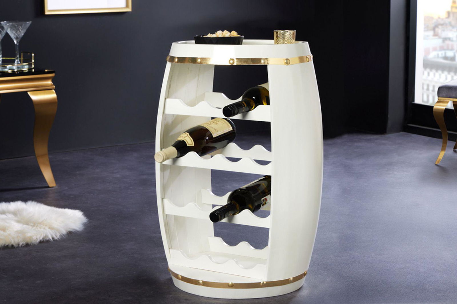 BAREK / BECZKA NA WINO BIAŁA / 43563 / INVICTA INTERIOR