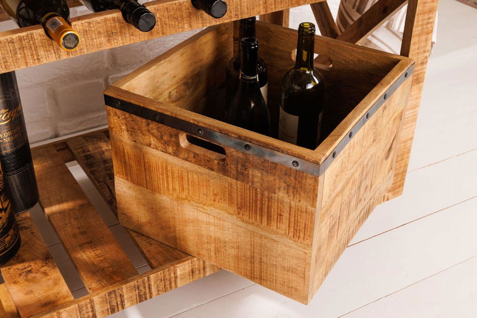 BAREK / STOJAK NA WINO BODEGA DREWNO MANGO / 42305  / INVICTA INTERIOR