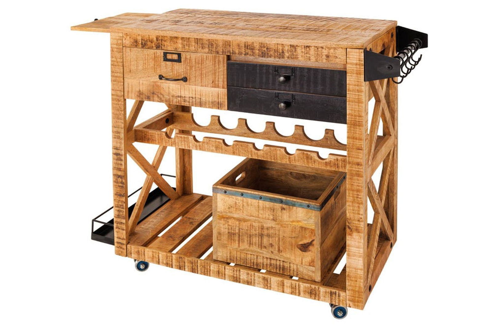 BAREK / STOJAK NA WINO BODEGA DREWNO MANGO / 42305  / INVICTA INTERIOR