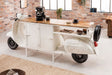 BAREK BIAŁY SCOOTER DREWNO / 42104  / INVICTA INTERIOR