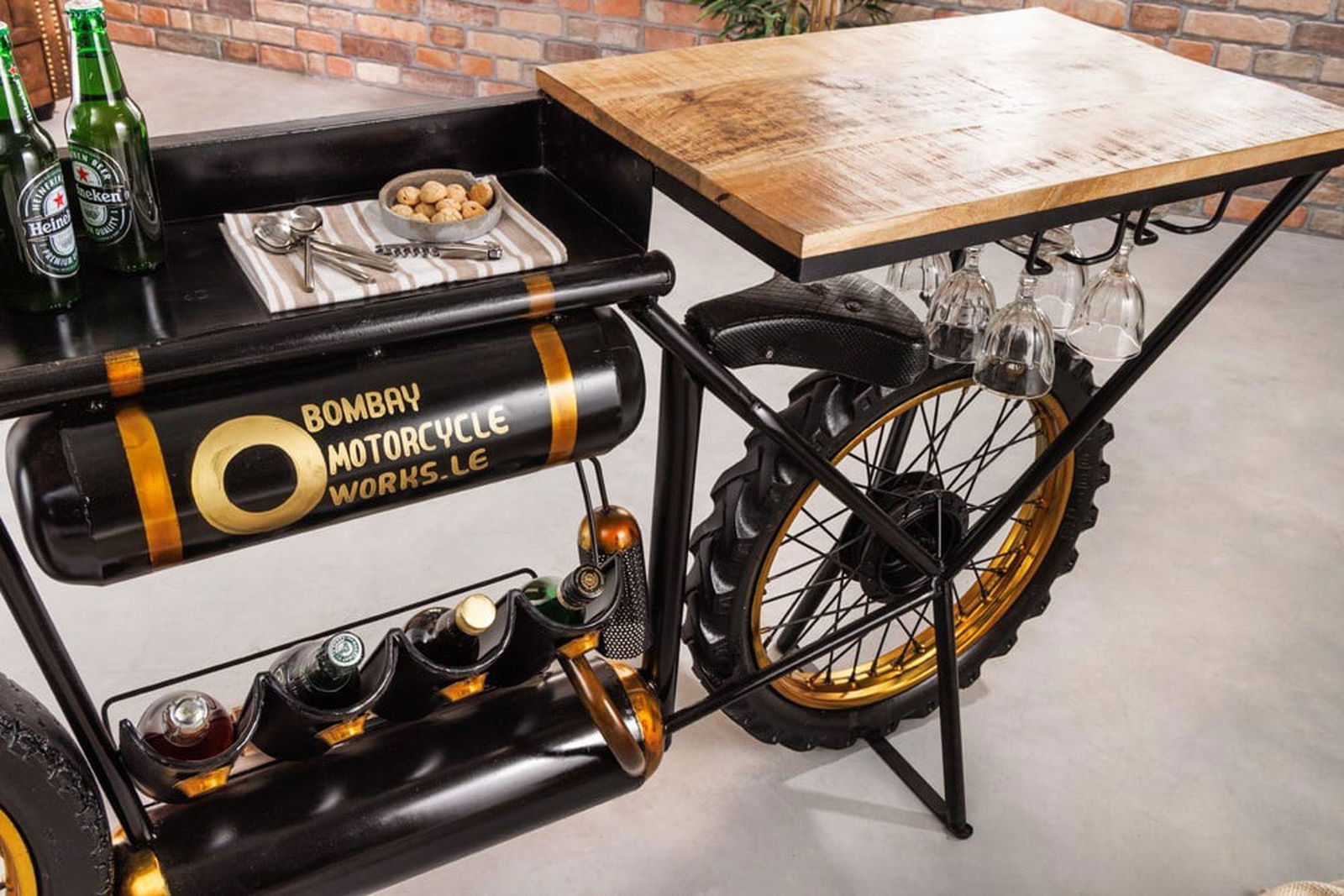 BAREK MOTOCYKL DREWNO MANGO / 42108  / INVICTA INTERIOR