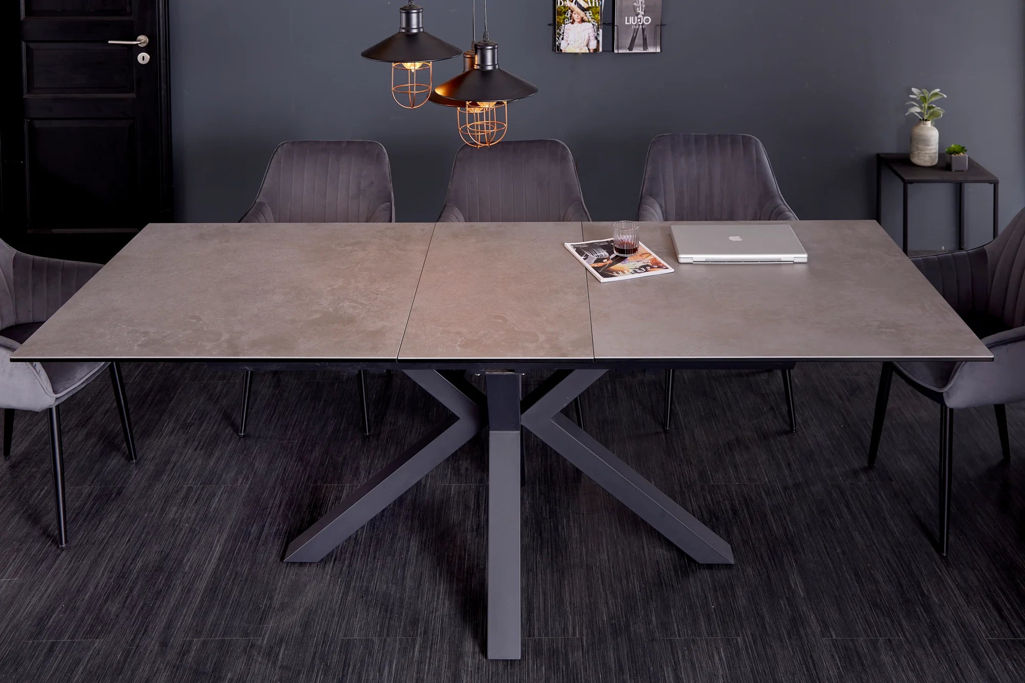 STÓŁ ETERNITY 180 - 225 CM OPTYKA BETON / 41091  / INVICTA INTERIOR -  Meblowy Sklep Internetowy Inventio
