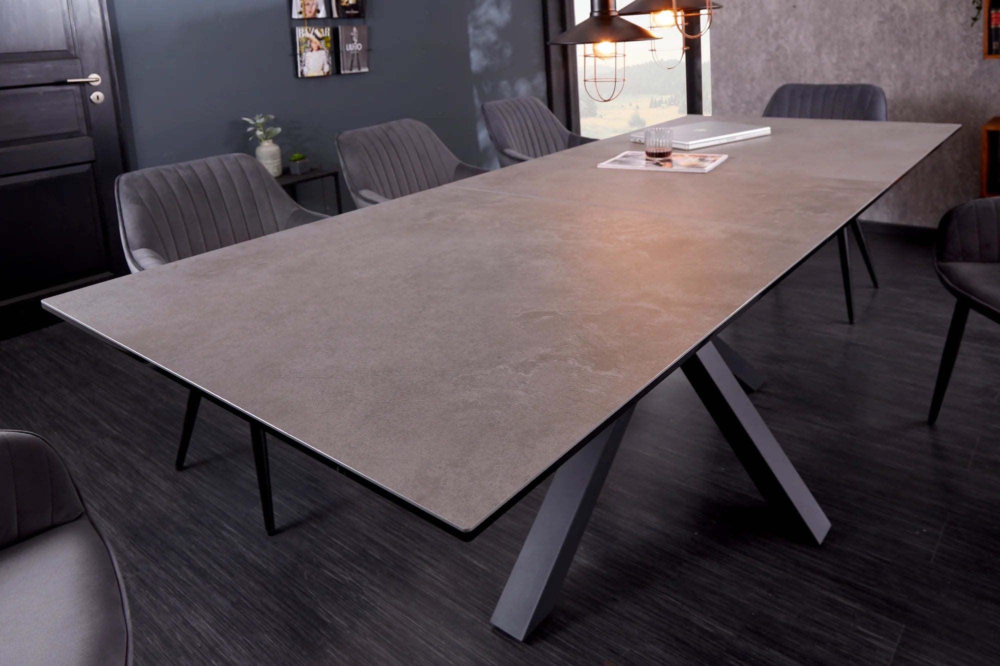 STÓŁ ETERNITY 180 - 225 CM OPTYKA BETON / 41091  / INVICTA INTERIOR -  Meblowy Sklep Internetowy Inventio