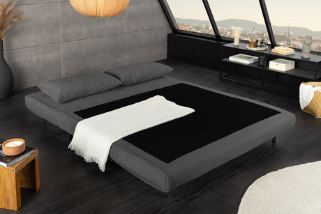 SOFA ROZKŁADANA MULTIFUNCTION 140 CM SZARY / 47144 / INVICTA INTERIOR