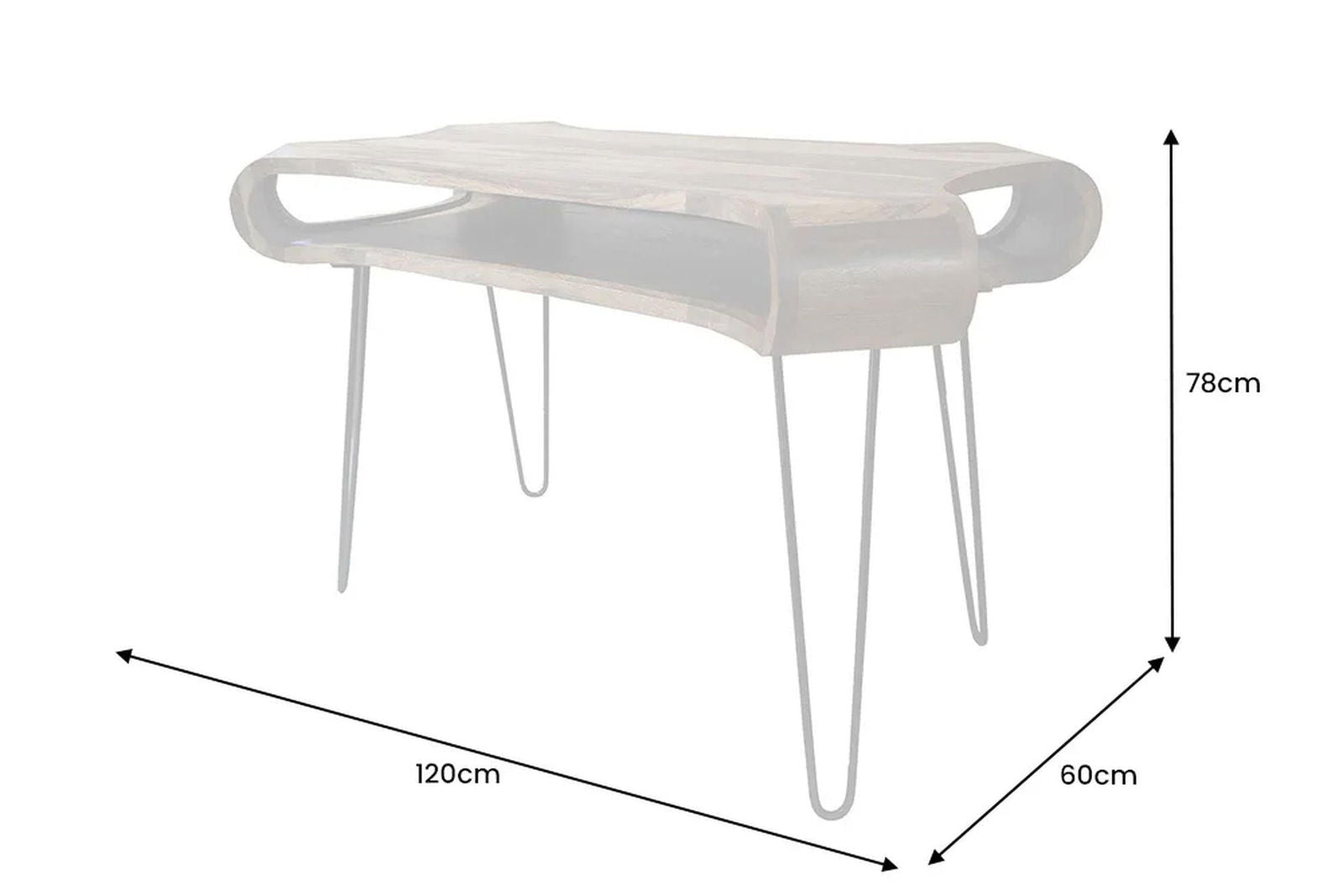 BIURKO / KONSOLA ORGANIC LIVING 120 CM / 43074  / INVICTA INTERIOR